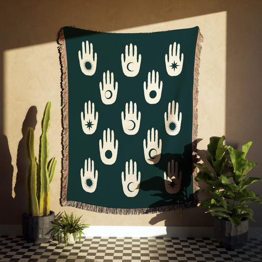 In Your Hands (In Pine) Woven Blanket